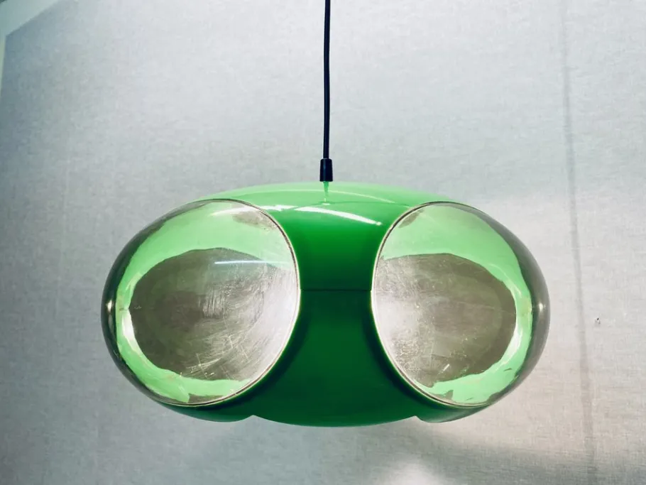 Best Pamono Vintage UFO Ceilings Lamp in Green from Massive Belgium, 1970s