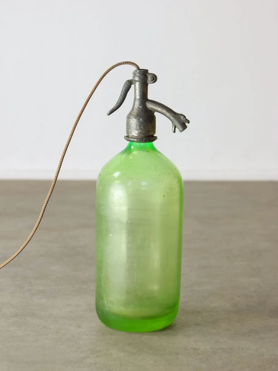 Discount Pamono Vintage Uranium Glass Syphon Table Lamp from Welker, 1938