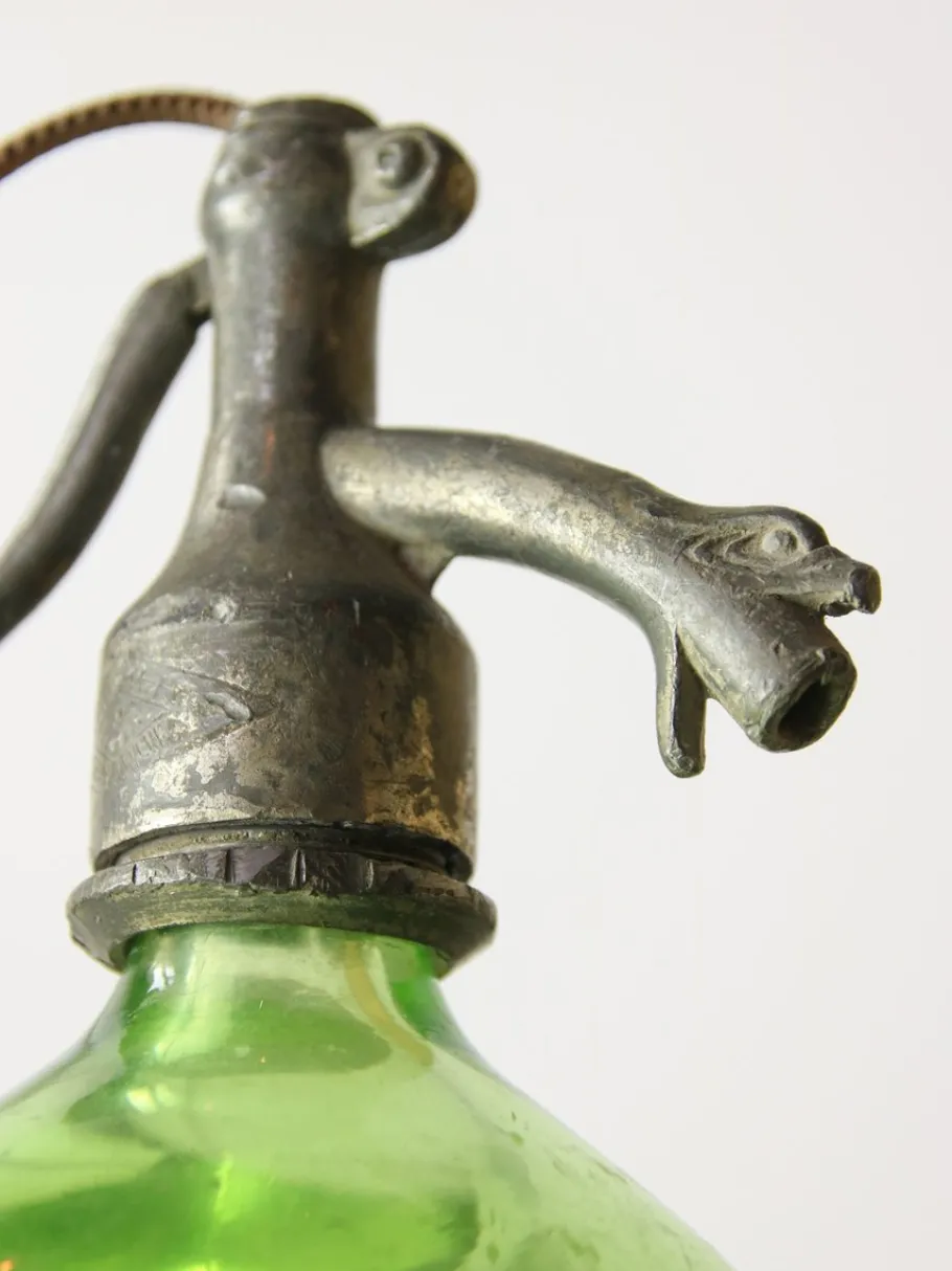 Discount Pamono Vintage Uranium Glass Syphon Table Lamp from Welker, 1938