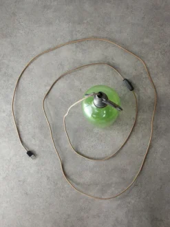 Discount Pamono Vintage Uranium Glass Syphon Table Lamp from Welker, 1938