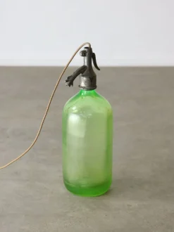 Discount Pamono Vintage Uranium Glass Syphon Table Lamp from Welker, 1938