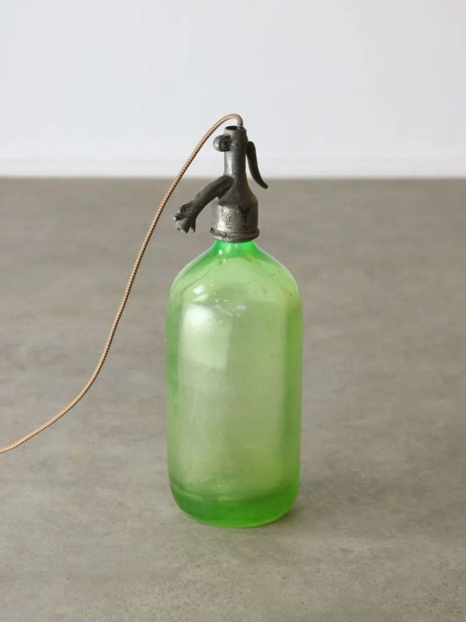 Discount Pamono Vintage Uranium Glass Syphon Table Lamp from Welker, 1938