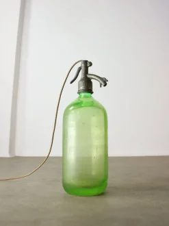 Discount Pamono Vintage Uranium Glass Syphon Table Lamp from Welker, 1938