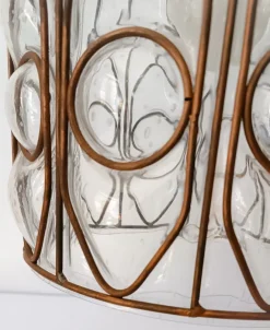 Clearance Pamono Vintage Venetian Glass and Wrought Iron Chandelier, 1940s