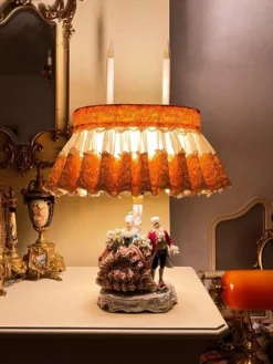 Best Pamono Vintage Victorian Dresden Porcelain Lamp, Germany