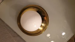 Pamono Vintage Wall Lamp in Brass and Opaline Glass by Achille & Pier Giacomo Castiglioni for Flos, 1960s