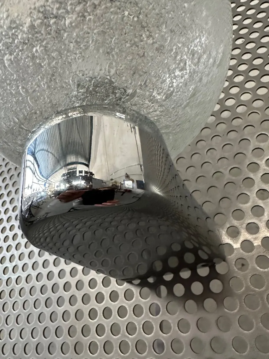 Best Pamono Vintage Wall Lamp in Chrome and Glass