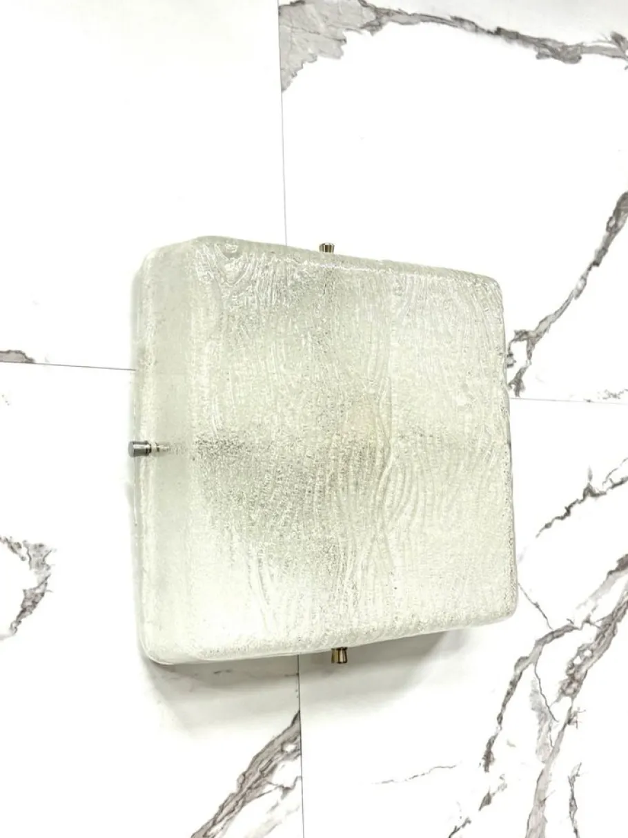 Clearance Pamono Vintage Wall Lamp in Glass from Kalmar, 1960s