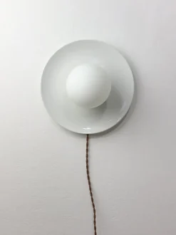 Best Pamono Vintage Wall Lamp in White Ceramic