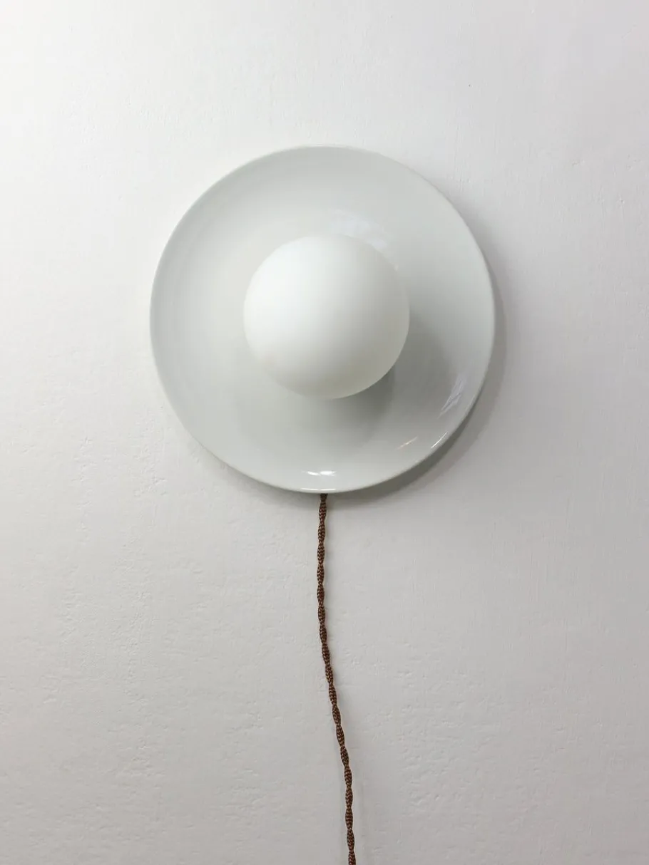 Best Pamono Vintage Wall Lamp in White Ceramic