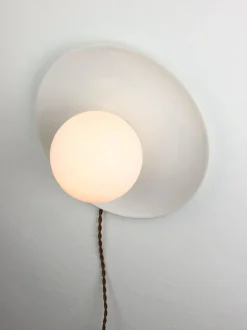 Best Pamono Vintage Wall Lamp in White Ceramic