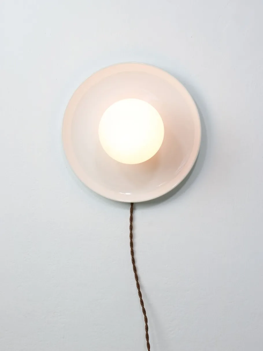 Best Pamono Vintage Wall Lamp in White Ceramic