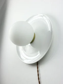 Best Pamono Vintage Wall Lamp in White Ceramic