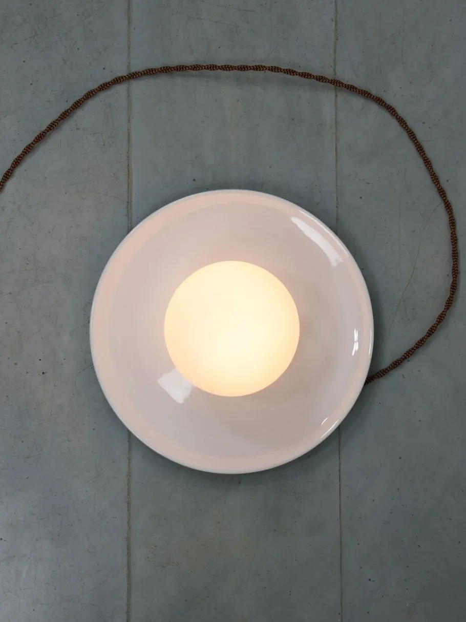 Best Pamono Vintage Wall Lamp in White Ceramic