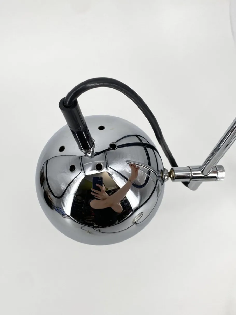 New Pamono Vintage Wall Lamp with Arch in Chrome, 1970s