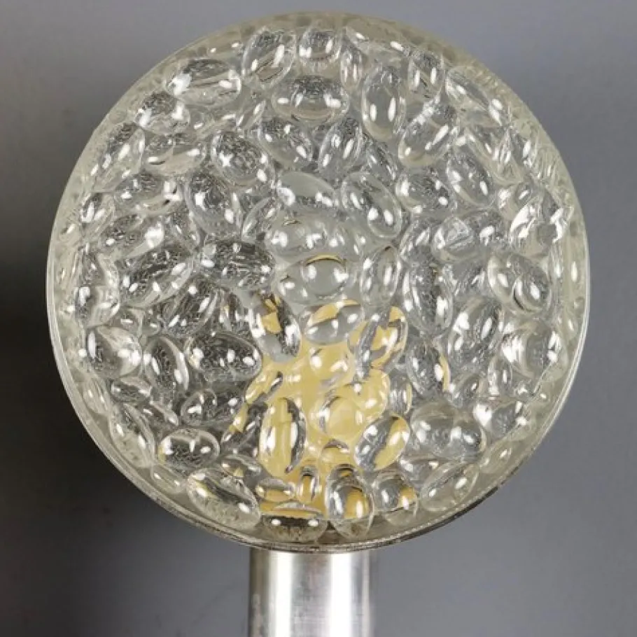 New Pamono Vintage Wall Lamps in Aluminium, Metal and Glass, 1960s, Set of 2