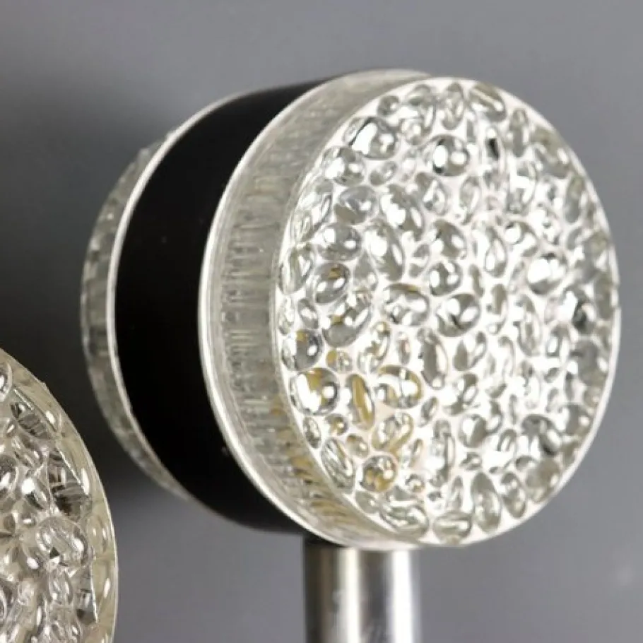 New Pamono Vintage Wall Lamps in Aluminium, Metal and Glass, 1960s, Set of 2