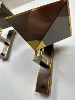 Pamono Vintage Wall Lamps in Bronze, Set of 2