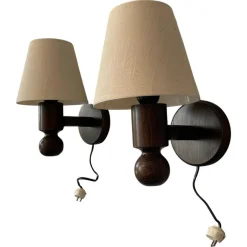 Best Pamono Vintage Wall Lamps in Stained Pine from Markslöjd, Sweden, 1970s