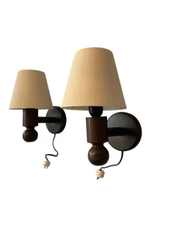 Best Pamono Vintage Wall Lamps in Stained Pine from Markslöjd, Sweden, 1970s
