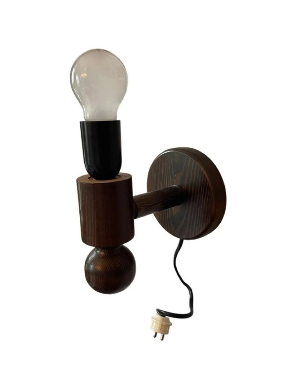 Best Pamono Vintage Wall Lamps in Stained Pine from Markslöjd, Sweden, 1970s