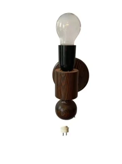 Best Pamono Vintage Wall Lamps in Stained Pine from Markslöjd, Sweden, 1970s