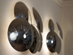 Best Pamono Vintage Wall Lamps with Chromed Steel Discs by Goffredo Reggiani, 1970s, Set of 2