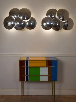 Best Pamono Vintage Wall Lamps with Chromed Steel Discs by Goffredo Reggiani, 1970s, Set of 2