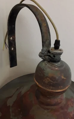 Discount Pamono Vintage Wall Lantern with Copper Housing with an Iron Arch Holder, 1930s