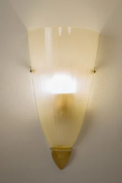 Best Pamono Vintage Wall Light in Murano Glass with Pure Gold Leaf Decorations, 1960s