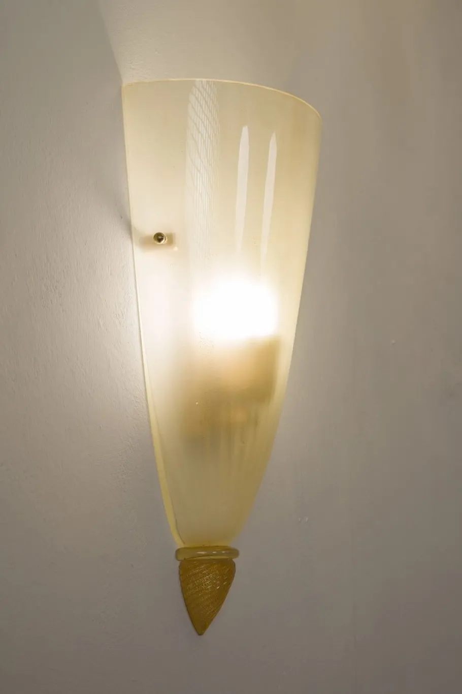 Best Pamono Vintage Wall Light in Murano Glass with Pure Gold Leaf Decorations, 1960s