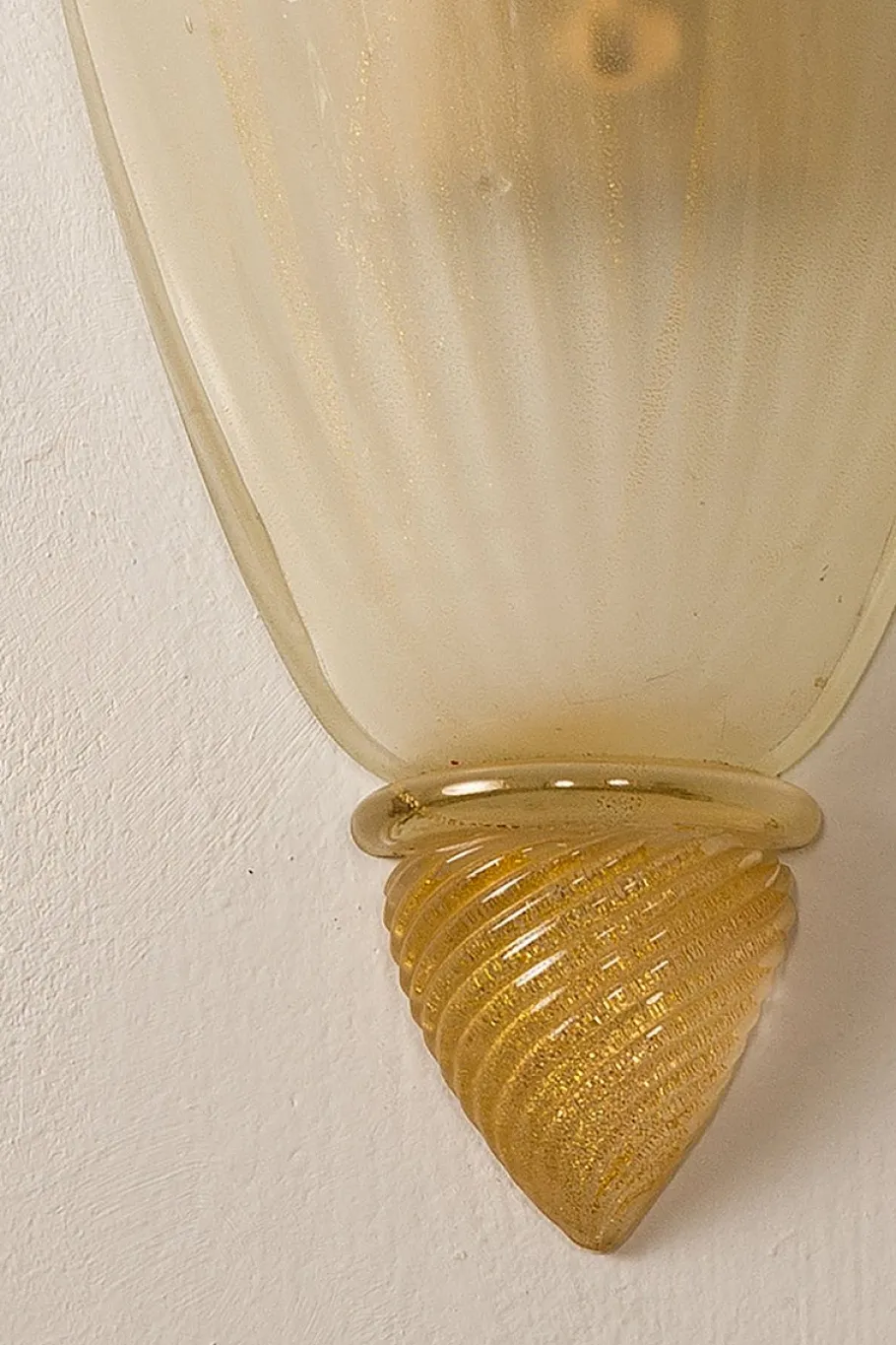 Best Pamono Vintage Wall Light in Murano Glass with Pure Gold Leaf Decorations, 1960s