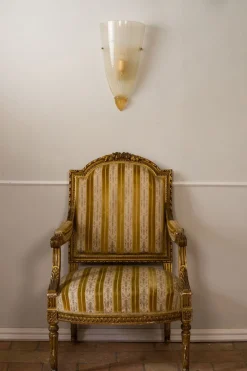 Best Pamono Vintage Wall Light in Murano Glass with Pure Gold Leaf Decorations, 1960s