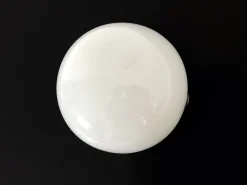 New Pamono Vintage Wall Light in White Opaline Globe, 1960s