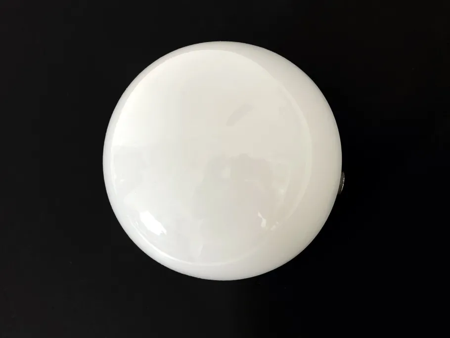New Pamono Vintage Wall Light in White Opaline Globe, 1960s