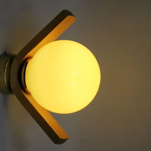 Sale Pamono Vintage Wall Light in Wood and Green Glass, 1960s