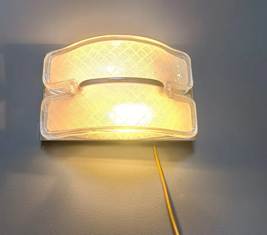 Pamono Vintage Wall Sconce in Murano Glass, 1970s