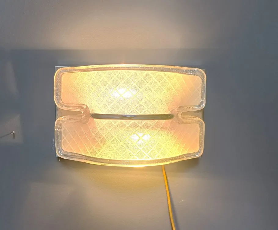 Pamono Vintage Wall Sconce in Murano Glass, 1970s