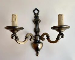 Clearance Pamono Vintage Wall Sconces in Bronze, France, 1970s, Set of 2