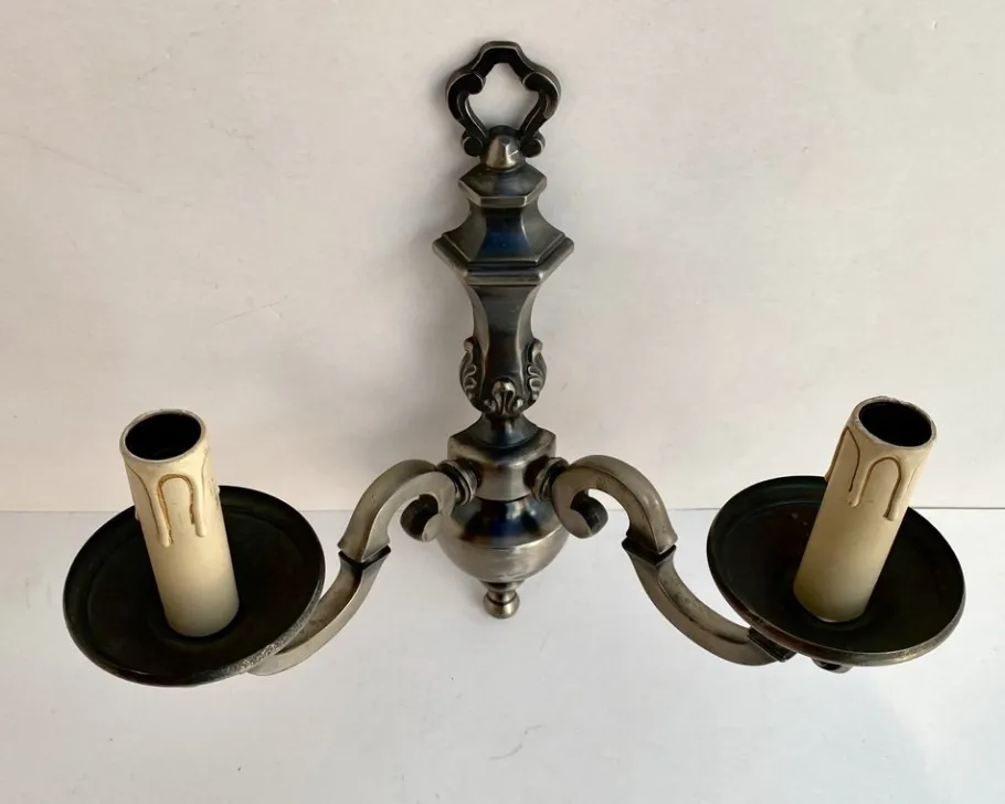 Clearance Pamono Vintage Wall Sconces in Bronze, France, 1970s, Set of 2