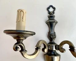 Clearance Pamono Vintage Wall Sconces in Bronze, France, 1970s, Set of 2