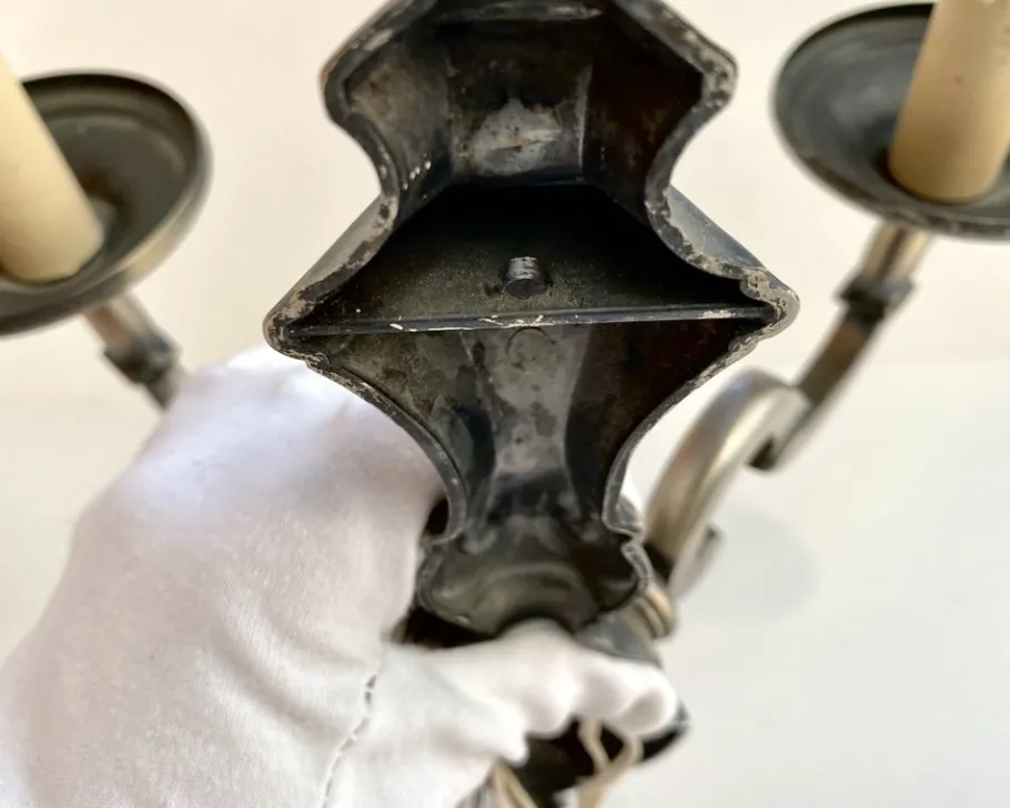 Clearance Pamono Vintage Wall Sconces in Bronze, France, 1970s, Set of 2