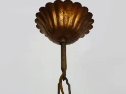 Clearance Pamono Vintage Wheat Ear Chandelier in Gilt Metal from Masca, 1970s