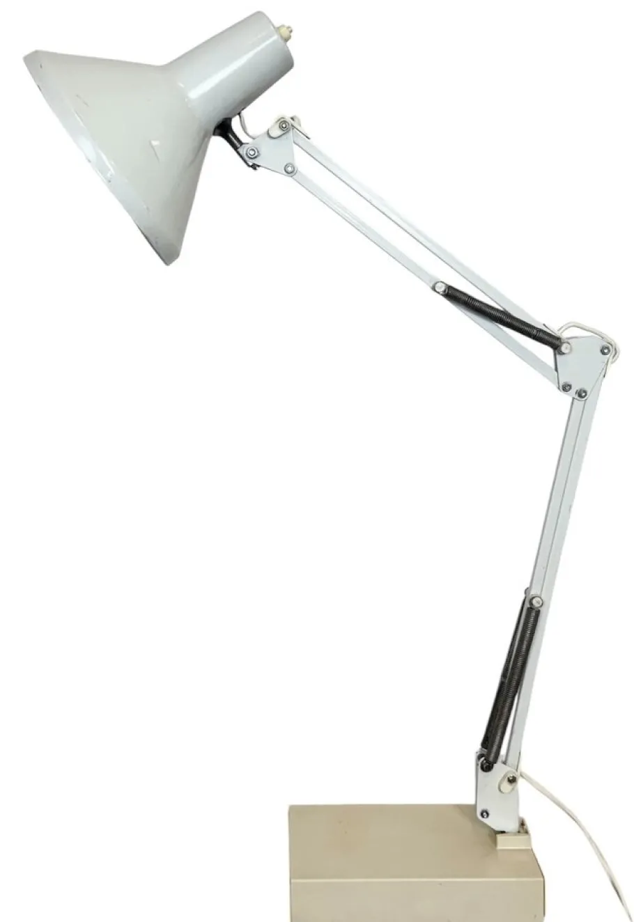 Clearance Pamono Vintage White Italian Architect Table Lamp, 1970s