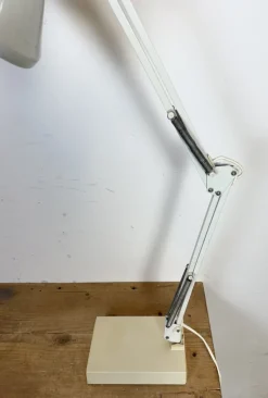 Clearance Pamono Vintage White Italian Architect Table Lamp, 1970s