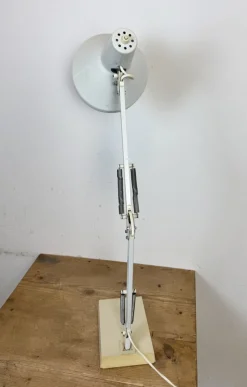 Clearance Pamono Vintage White Italian Architect Table Lamp, 1970s