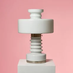 Hot Pamono Vintage White Lamp by Vitropol Białystok, 1970s