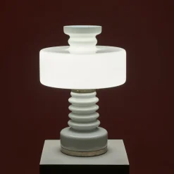 Hot Pamono Vintage White Lamp by Vitropol Białystok, 1970s