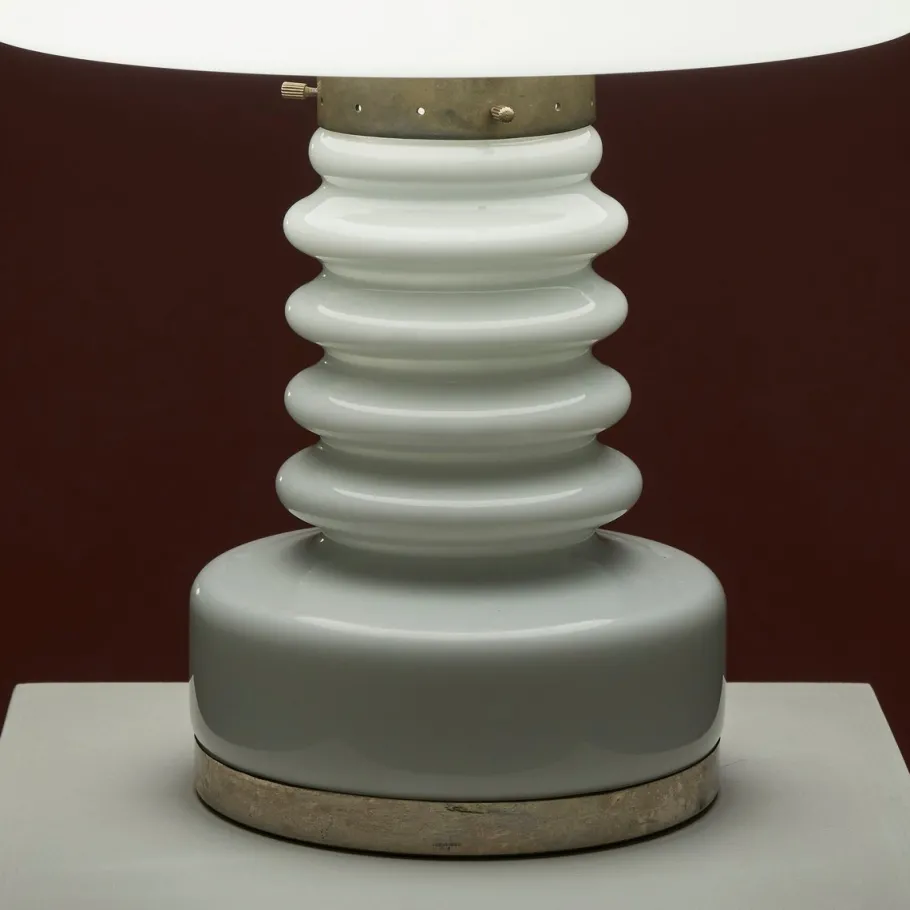 Hot Pamono Vintage White Lamp by Vitropol Białystok, 1970s