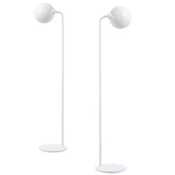 Best Pamono Vintage White Metal Floor Lights from Hala, 1980s, Set of 2